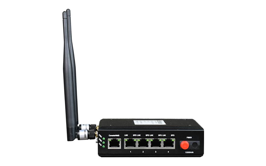 深夜成人视频科技-光纖-wifi備份型-4百兆電口+1路百兆光口 工業軌式 深夜视频网站