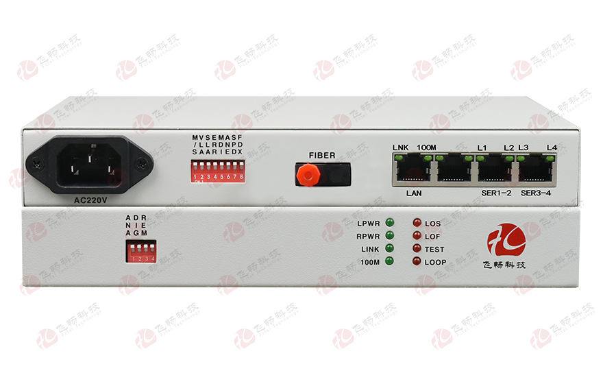 深夜成人视频科技-光纖-ETH+4RS232轉換器（帶寬2M）