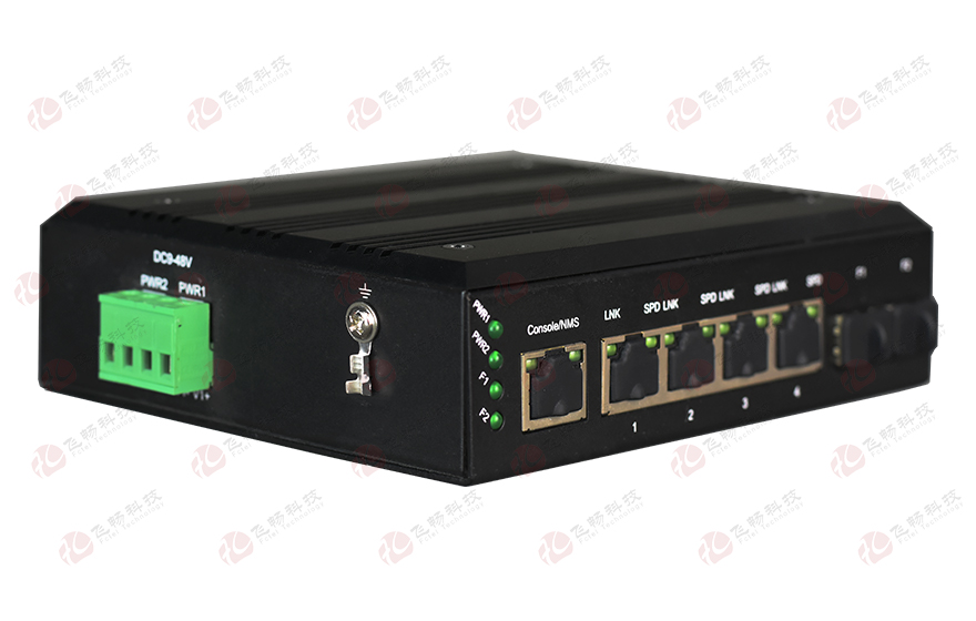 深夜成人视频科技-網管型工業軌式4路物理隔離千兆電口（1+1光纖備份）